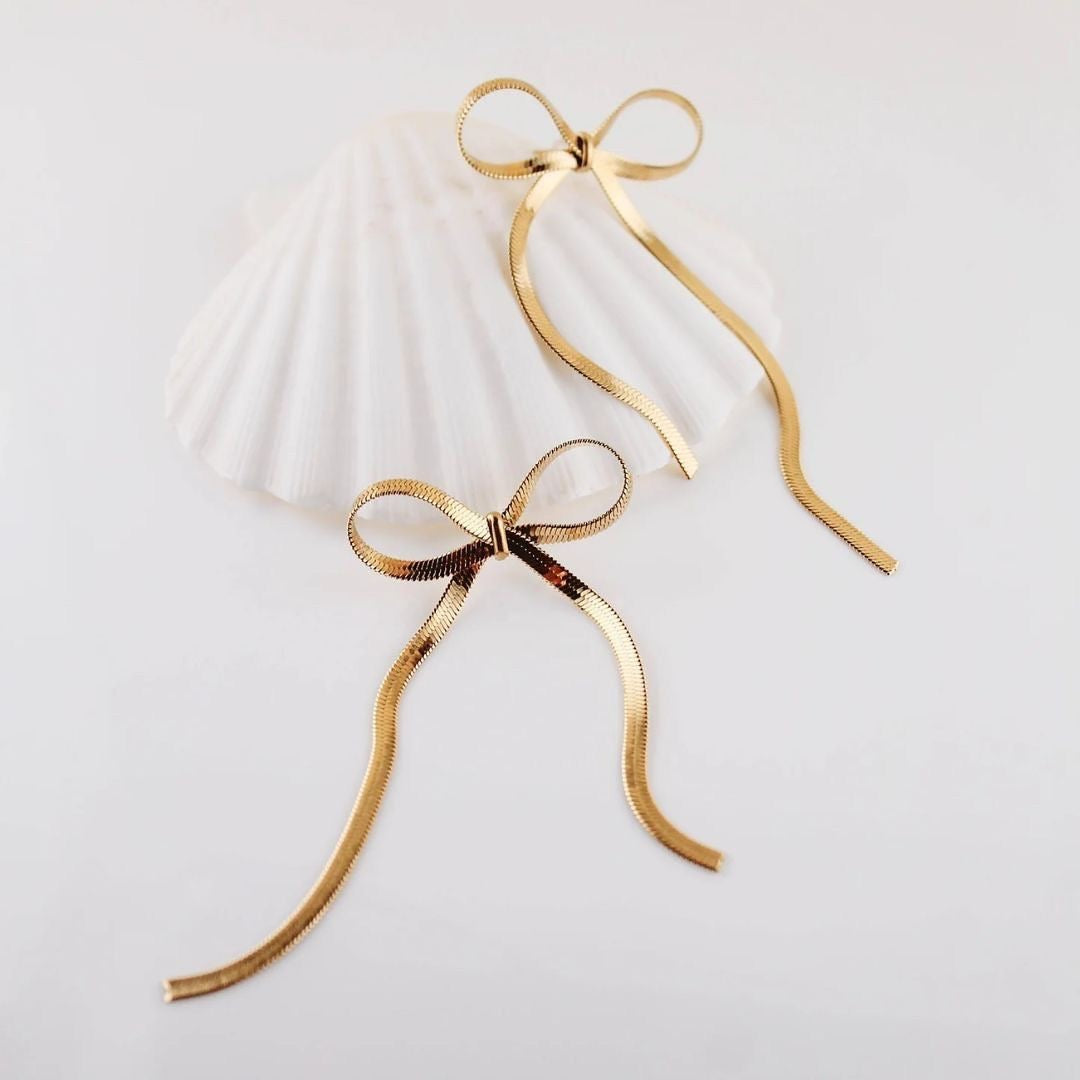 Bow Drop Dangle Earrings