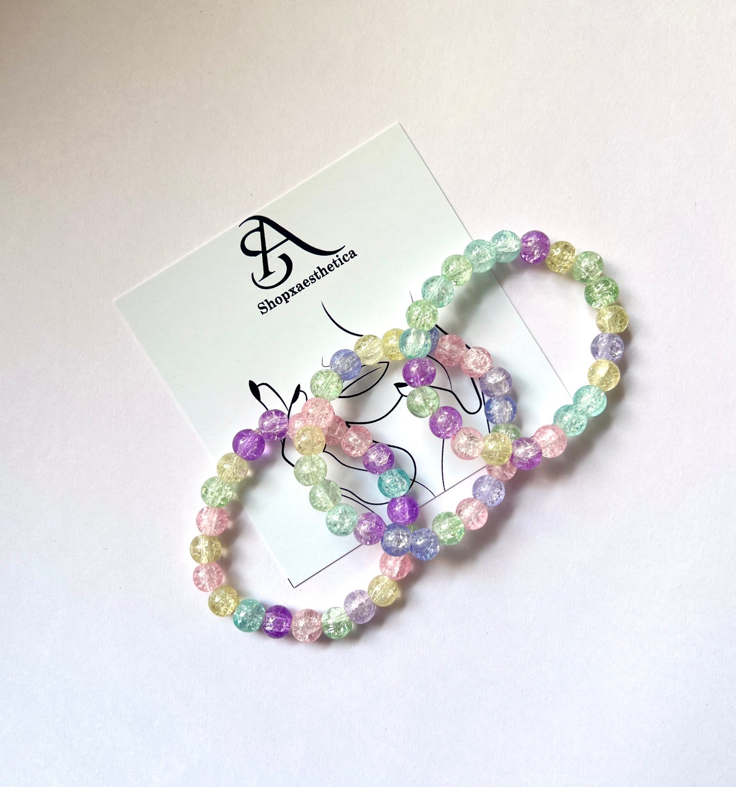 Twinkling Crackle Beaded Bracelet