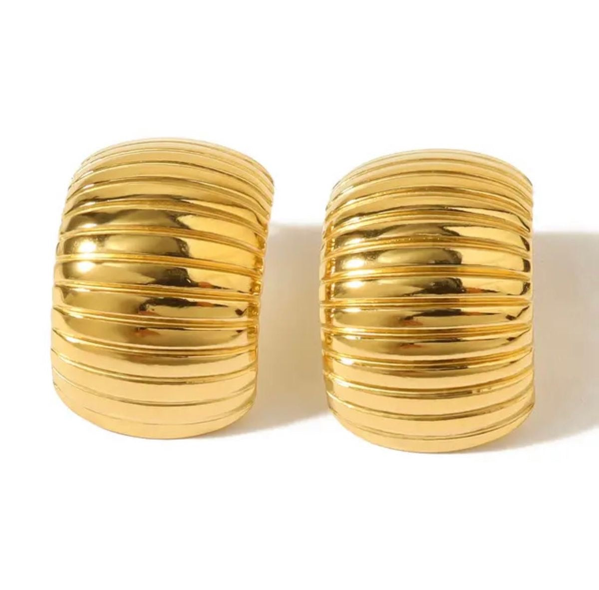 Ribbed Earrings