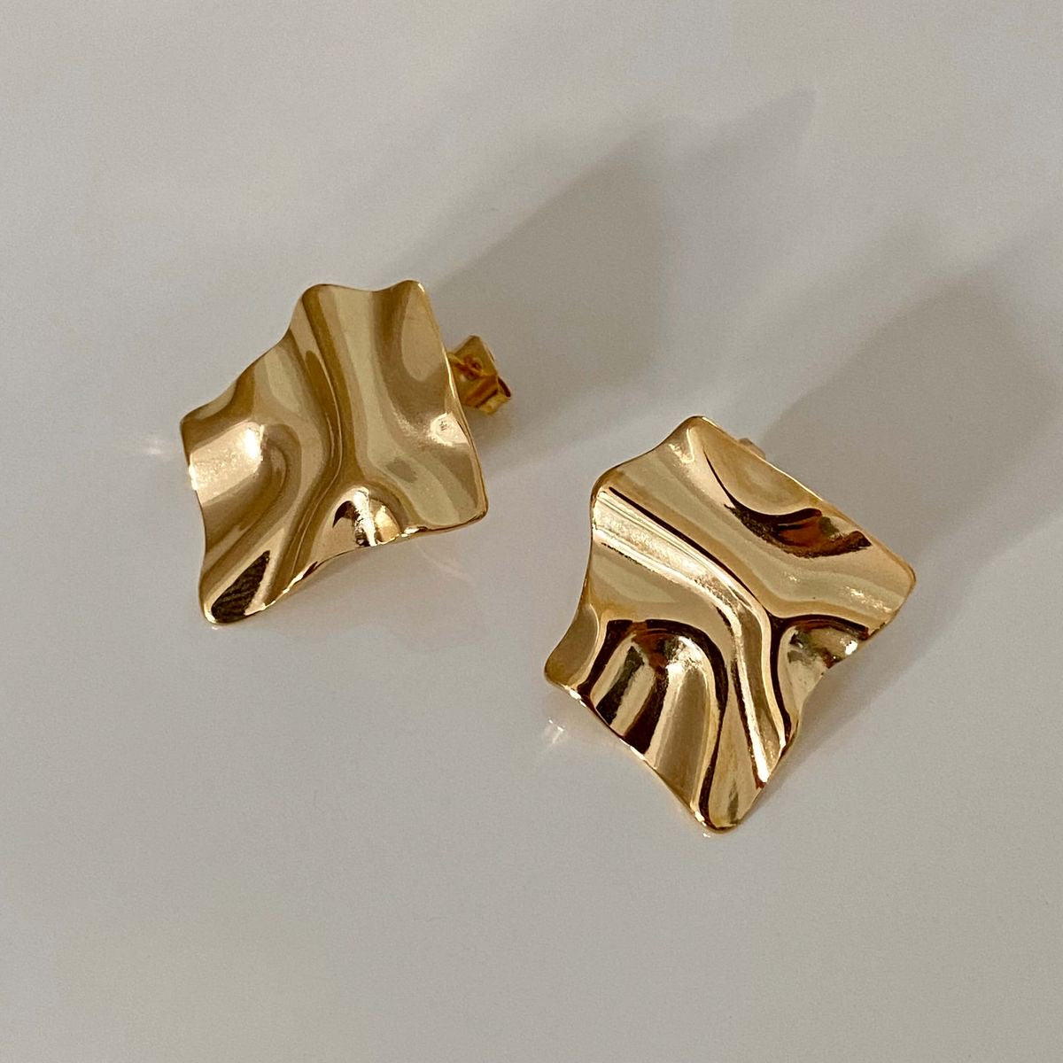 Wave Textured Statement Earrings