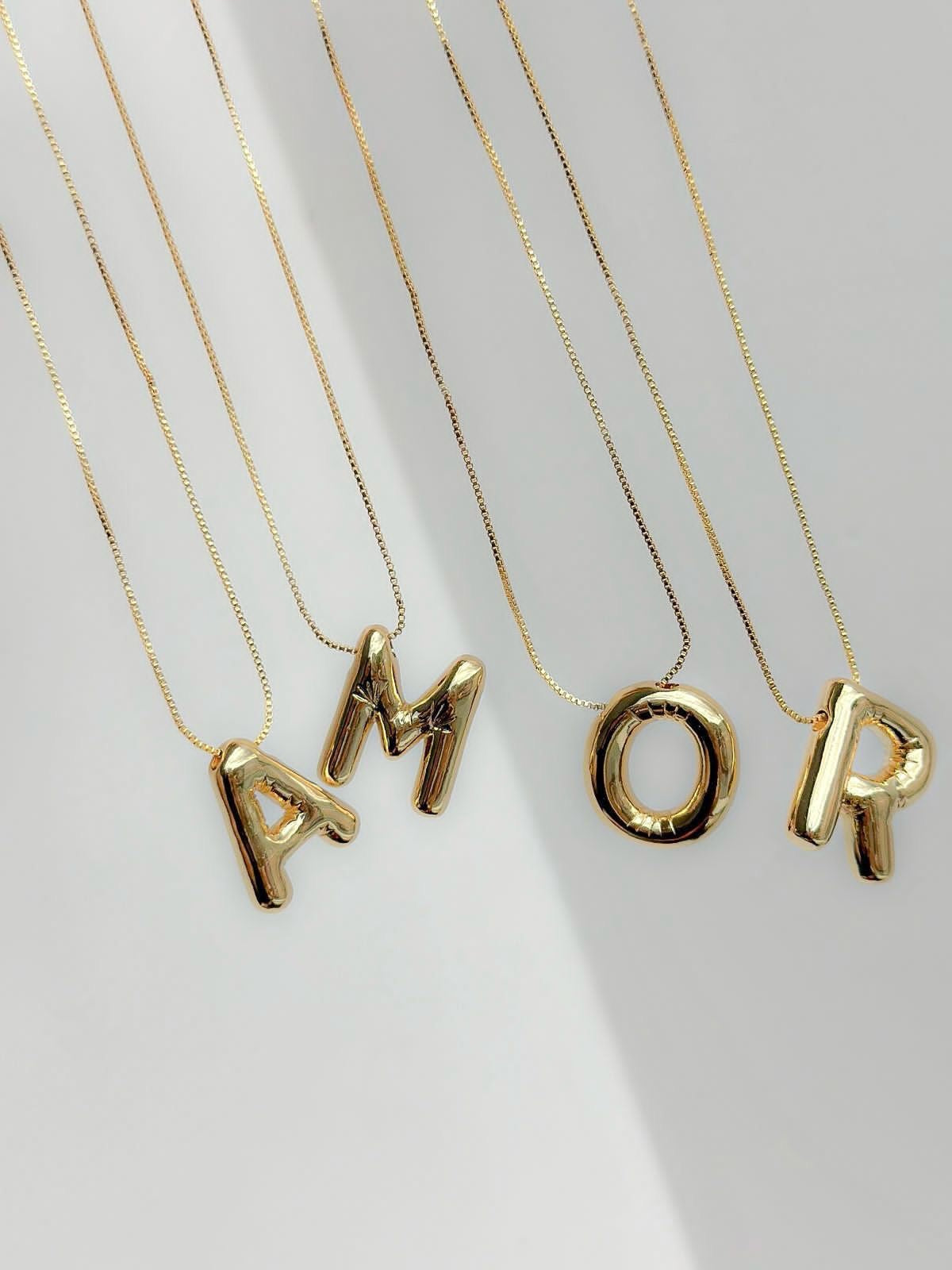 Bubble Initial Necklace