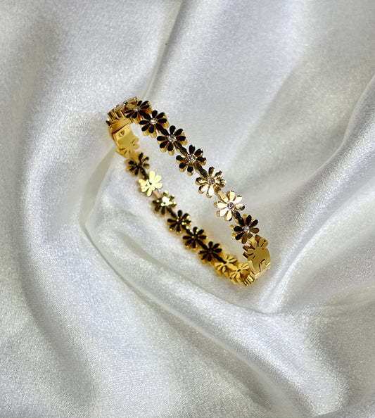 Golden Bloom Cuff Bracelet