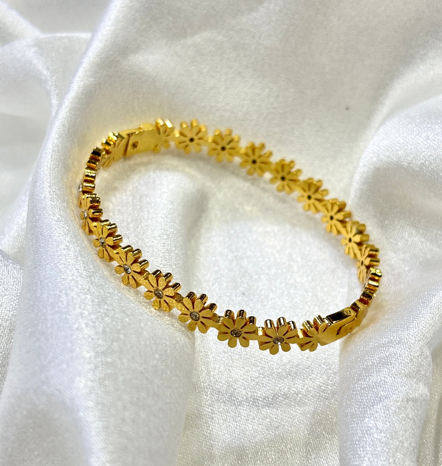 Golden Bloom Cuff Bracelet