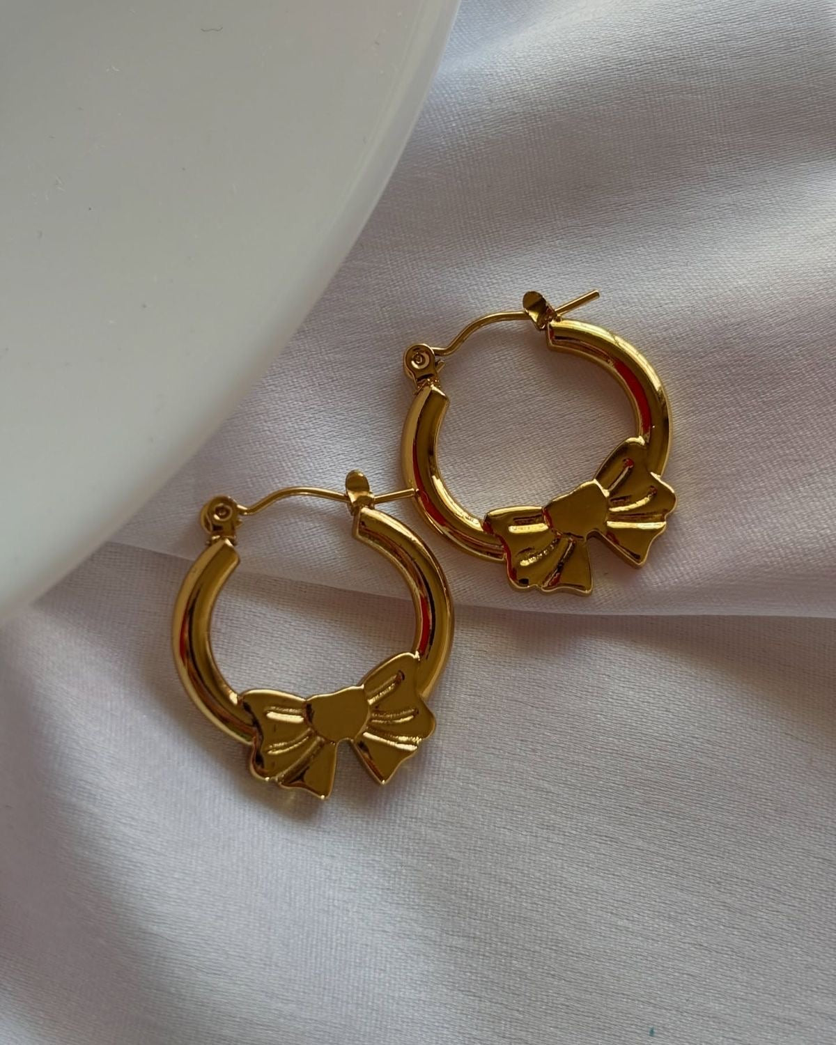 Bow Hoops Earrings