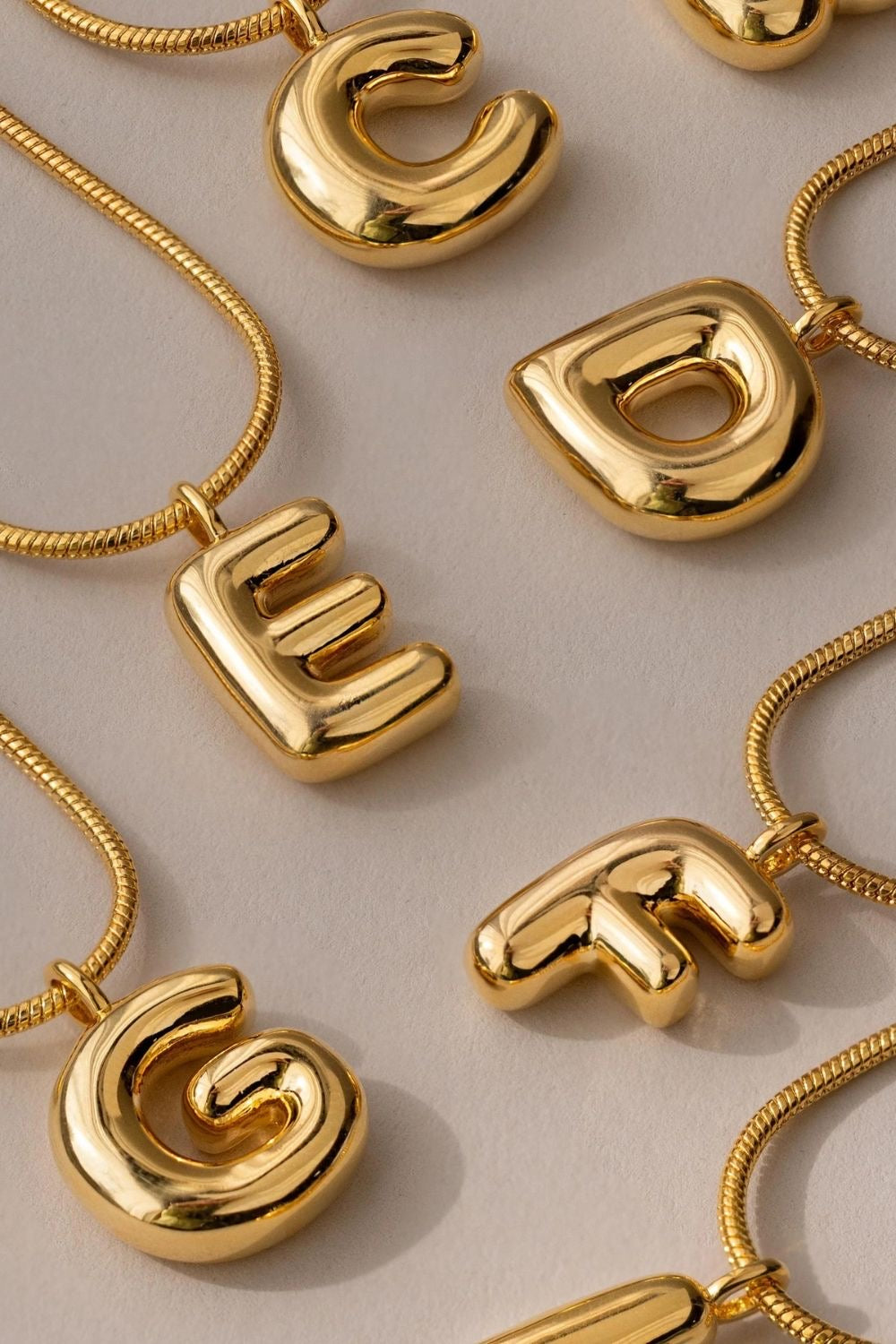 Bubble Initial Necklace