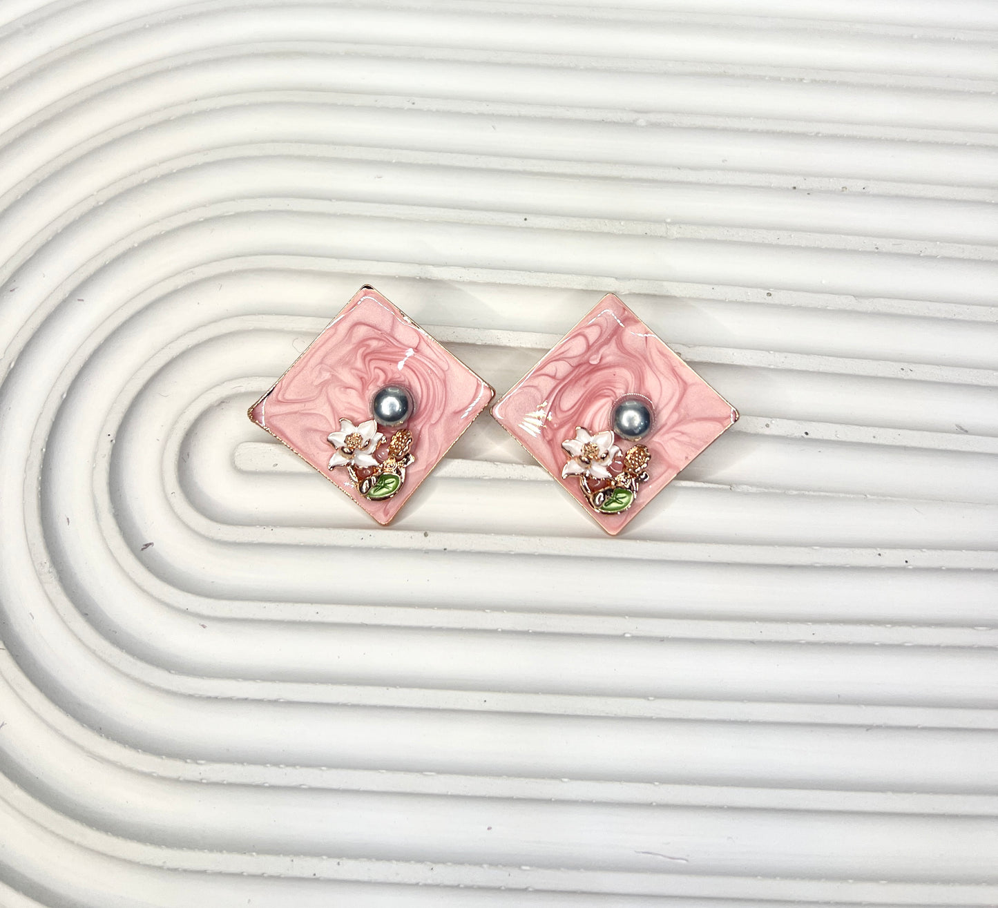 Elegant Square Embellished Earrings
