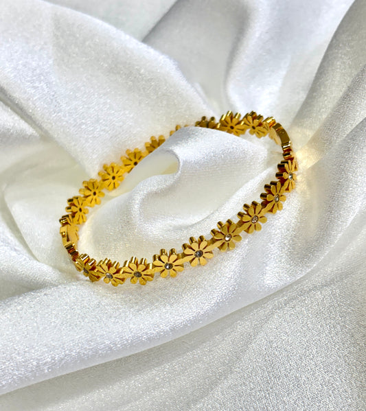 Golden Bloom Cuff Bracelet
