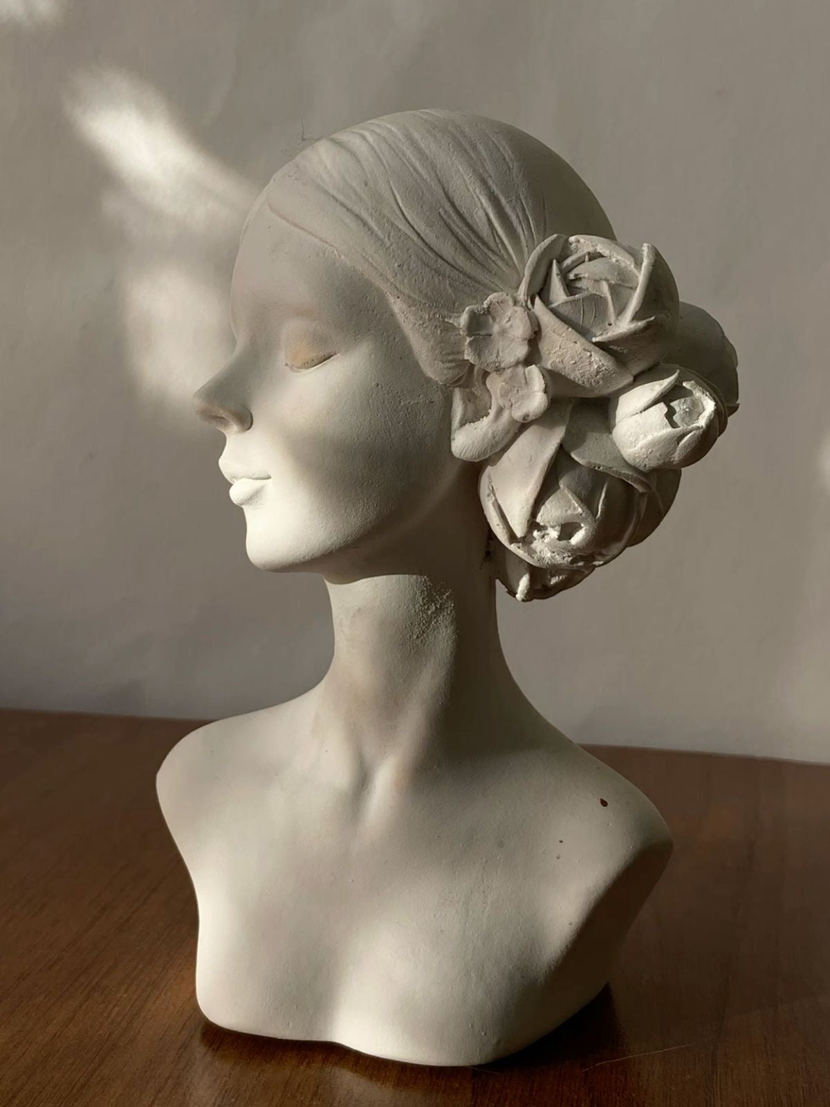 Cement Lady Sculpture