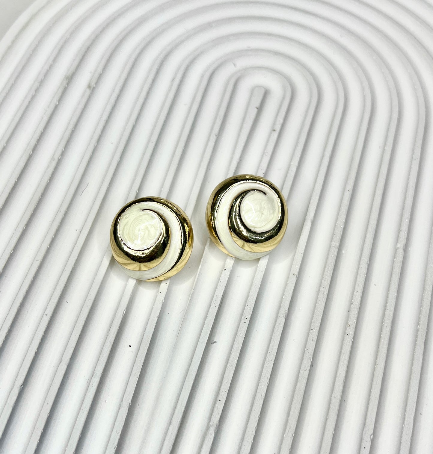 Enamel Swirl Earrings