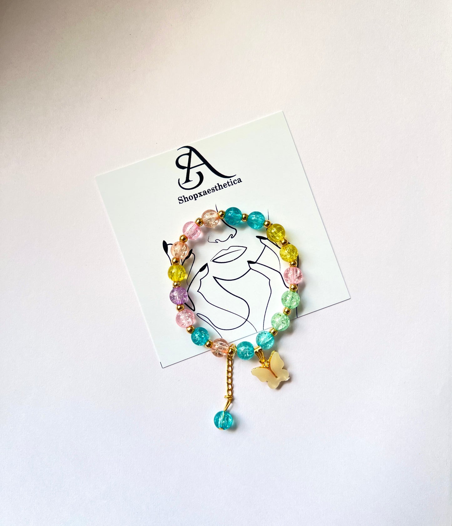 Charm Bliss Crackle Bead Bracelet