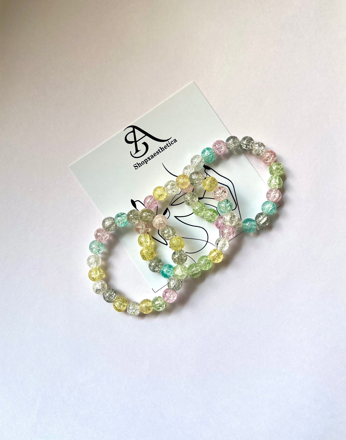 Shimmering Crackle Beaded Bracelet
