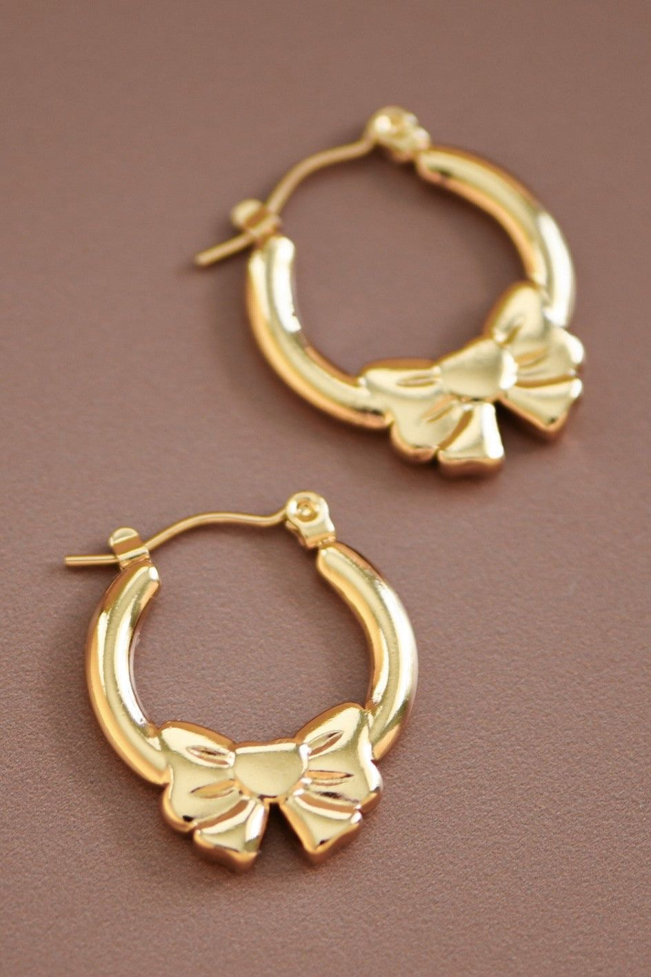 Bow Hoops Earrings