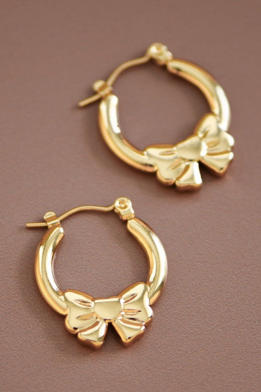 Bow Hoops Earrings