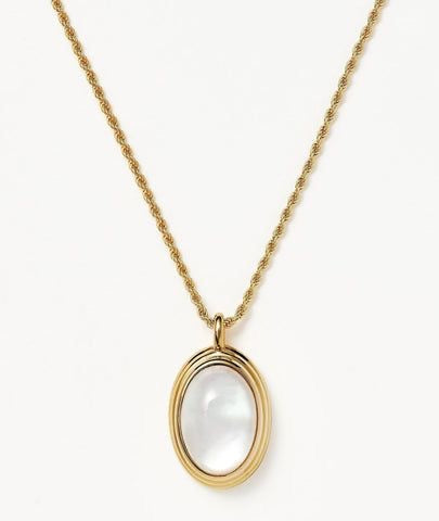 Oval Mother-Of-Pearl Necklace