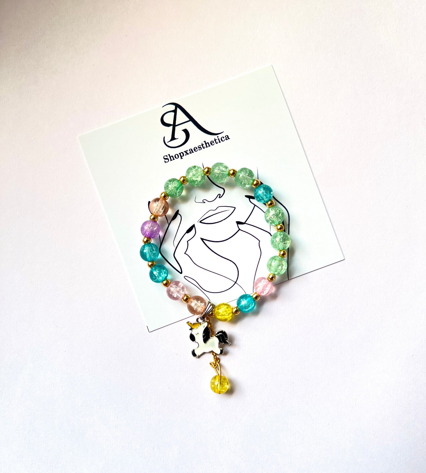 Charm Bliss Crackle Bead Bracelet
