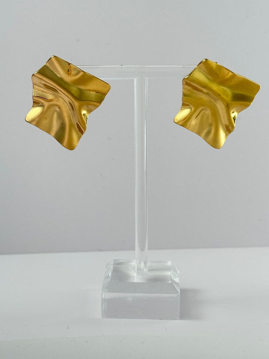 Wave Textured Statement Earrings