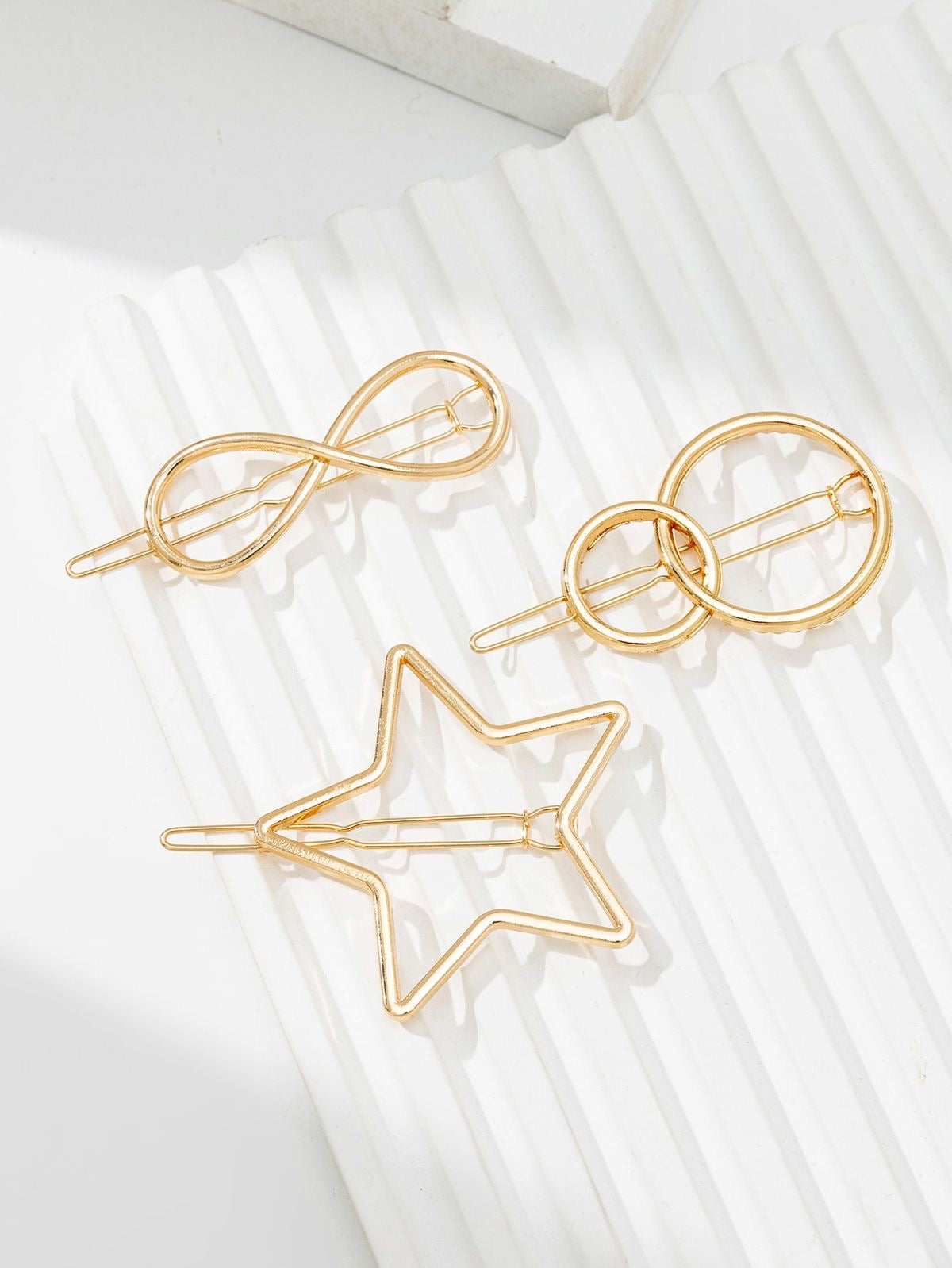 Metal Minimalist Hair Barrette (3 Pcs)