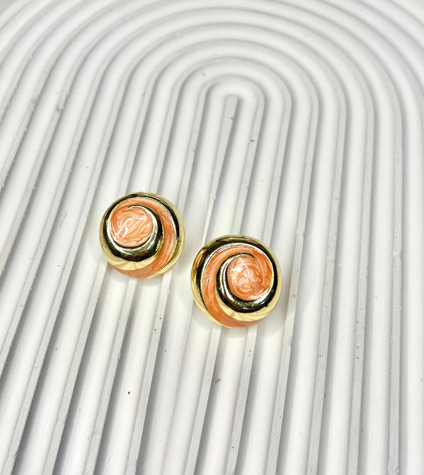 Enamel Swirl Earrings