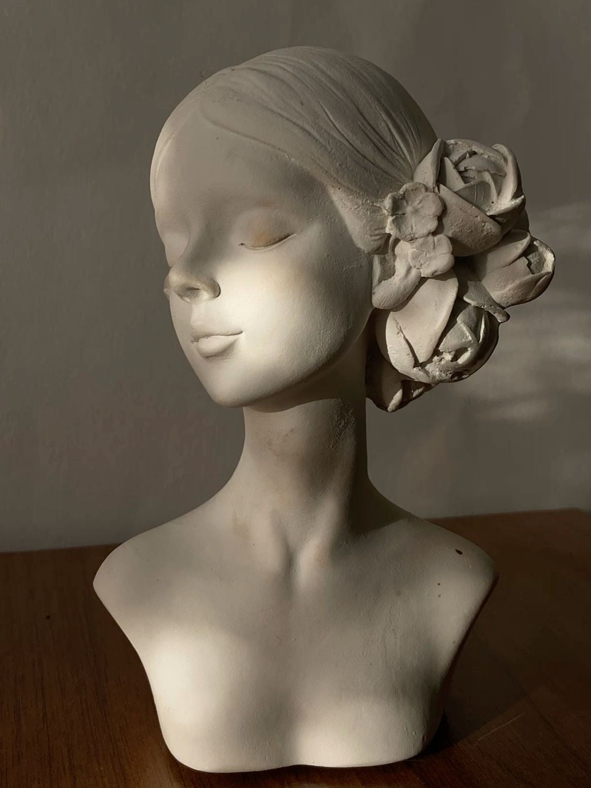 Cement Lady Sculpture