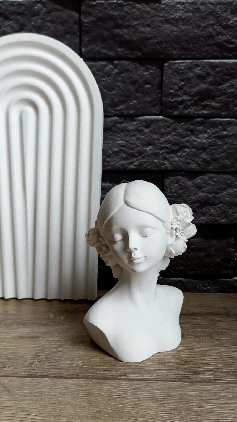 Cement Lady Sculpture
