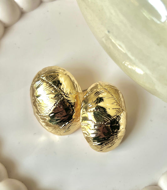 Oval Speckled Earrings